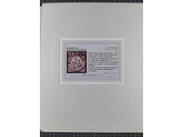 1850/72 (ca.), interessante Stempelsammlung auf Marken, Briefstücken und Briefen, dabei blaue und rote Nummernstempel, Fremde