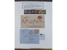 1800/1970 (ca.) interessante Material-Sammlung von etwa 250 Belegen und wenigen Marken, dabei u.a. Dt. Reich Ersttagsstempel 