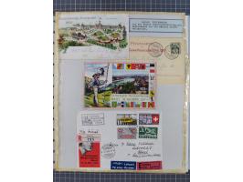 1800/1970 (ca.) interessante Material-Sammlung von etwa 250 Belegen und wenigen Marken, dabei u.a. Dt. Reich Ersttagsstempel 