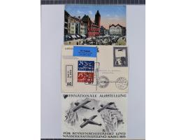 1800/1970 (ca.) interessante Material-Sammlung von etwa 250 Belegen und wenigen Marken, dabei u.a. Dt. Reich Ersttagsstempel 