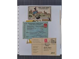 1800/1970 (ca.) interessante Material-Sammlung von etwa 250 Belegen und wenigen Marken, dabei u.a. Dt. Reich Ersttagsstempel 