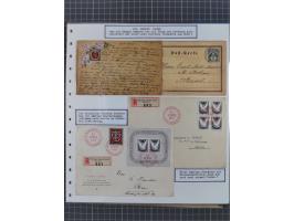 1800/1970 (ca.) interessante Material-Sammlung von etwa 250 Belegen und wenigen Marken, dabei u.a. Dt. Reich Ersttagsstempel 