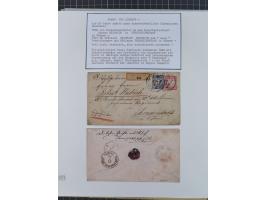 1800/1970 (ca.) interessante Material-Sammlung von etwa 250 Belegen und wenigen Marken, dabei u.a. Dt. Reich Ersttagsstempel 