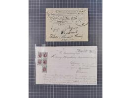 1875/1913, group of 8 covers and cards, some interesting usages including ship mail with “PARAKHODA. OBSCH. R.V.A.P. z 17 7 0