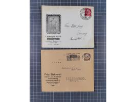 1935, Ostropa Briefmarken-Ausstellung, kleine Partie mit 11 Briefen und Karten, dabei u.a. Mi.Nr. Bl. 3 mit Zufrankatur auf e