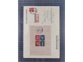1935, Ostropa Briefmarken-Ausstellung, kleine Partie mit 11 Briefen und Karten, dabei u.a. Mi.Nr. Bl. 3 mit Zufrankatur auf e