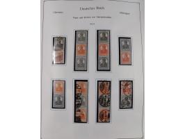 ZUSAMMENDRUCKE: 1913/68, anfangs meist ungebrauchte und gestempelte, später postfrische Sammlung Zusammendrucke ab Germania u