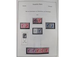 ZUSAMMENDRUCKE: 1913/68, anfangs meist ungebrauchte und gestempelte, später postfrische Sammlung Zusammendrucke ab Germania u