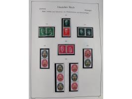 ZUSAMMENDRUCKE: 1913/68, anfangs meist ungebrauchte und gestempelte, später postfrische Sammlung Zusammendrucke ab Germania u