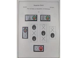 ZUSAMMENDRUCKE: 1913/68, anfangs meist ungebrauchte und gestempelte, später postfrische Sammlung Zusammendrucke ab Germania u