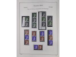ZUSAMMENDRUCKE: 1913/68, anfangs meist ungebrauchte und gestempelte, später postfrische Sammlung Zusammendrucke ab Germania u