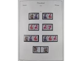 ZUSAMMENDRUCKE: 1913/68, anfangs meist ungebrauchte und gestempelte, später postfrische Sammlung Zusammendrucke ab Germania u