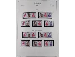 ZUSAMMENDRUCKE: 1913/68, anfangs meist ungebrauchte und gestempelte, später postfrische Sammlung Zusammendrucke ab Germania u