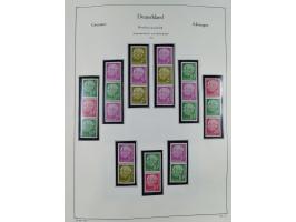 ZUSAMMENDRUCKE: 1913/68, anfangs meist ungebrauchte und gestempelte, später postfrische Sammlung Zusammendrucke ab Germania u