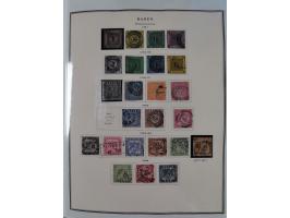 Baden bis Württemberg, reichhaltige 3-bändige Sammlung, ungebraucht und gestempelt sowie mit zahlreichen Briefen. Dabei u.a. 