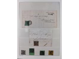 Baden bis Württemberg, reichhaltige 3-bändige Sammlung, ungebraucht und gestempelt sowie mit zahlreichen Briefen. Dabei u.a. 