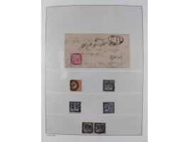 Baden bis Württemberg, reichhaltige 3-bändige Sammlung, ungebraucht und gestempelt sowie mit zahlreichen Briefen. Dabei u.a. 