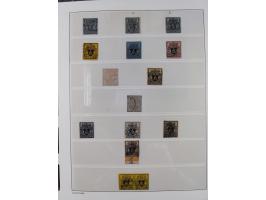 Baden bis Württemberg, reichhaltige 3-bändige Sammlung, ungebraucht und gestempelt sowie mit zahlreichen Briefen. Dabei u.a. 