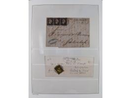 Baden bis Württemberg, reichhaltige 3-bändige Sammlung, ungebraucht und gestempelt sowie mit zahlreichen Briefen. Dabei u.a. 