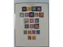 Baden bis Württemberg, reichhaltige 3-bändige Sammlung, ungebraucht und gestempelt sowie mit zahlreichen Briefen. Dabei u.a. 