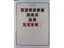 Baden bis Württemberg, reichhaltige 3-bändige Sammlung, ungebraucht und gestempelt sowie mit zahlreichen Briefen. Dabei u.a. 