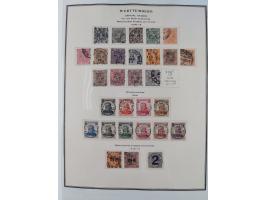 Baden bis Württemberg, reichhaltige 3-bändige Sammlung, ungebraucht und gestempelt sowie mit zahlreichen Briefen. Dabei u.a. 