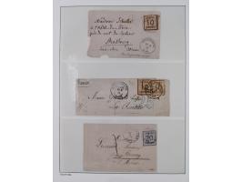 Baden bis Württemberg, reichhaltige 3-bändige Sammlung, ungebraucht und gestempelt sowie mit zahlreichen Briefen. Dabei u.a. 