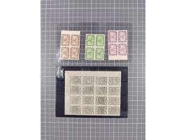 1890/1907 (ca.), unused and used small lot with a tete beche, 3 proof blocks, used postal stationery card, etc.