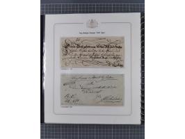 1569/1843 (ca.), aufgezogene Sammlung mit rund 150 Vorphila Briefen sowie einigen Dokumenten, Reisescheinen, etc., dabei blau