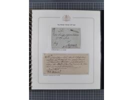 1569/1843 (ca.), aufgezogene Sammlung mit rund 150 Vorphila Briefen sowie einigen Dokumenten, Reisescheinen, etc., dabei blau