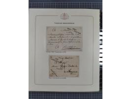 1569/1843 (ca.), aufgezogene Sammlung mit rund 150 Vorphila Briefen sowie einigen Dokumenten, Reisescheinen, etc., dabei blau