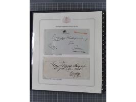 1569/1843 (ca.), aufgezogene Sammlung mit rund 150 Vorphila Briefen sowie einigen Dokumenten, Reisescheinen, etc., dabei blau