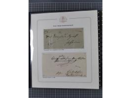 1569/1843 (ca.), aufgezogene Sammlung mit rund 150 Vorphila Briefen sowie einigen Dokumenten, Reisescheinen, etc., dabei blau