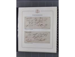 1569/1843 (ca.), aufgezogene Sammlung mit rund 150 Vorphila Briefen sowie einigen Dokumenten, Reisescheinen, etc., dabei blau