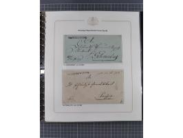 1569/1843 (ca.), aufgezogene Sammlung mit rund 150 Vorphila Briefen sowie einigen Dokumenten, Reisescheinen, etc., dabei blau