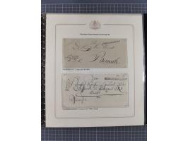 1569/1843 (ca.), aufgezogene Sammlung mit rund 150 Vorphila Briefen sowie einigen Dokumenten, Reisescheinen, etc., dabei blau