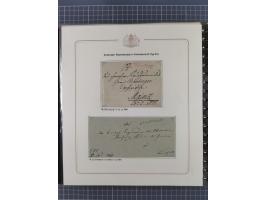 1569/1843 (ca.), aufgezogene Sammlung mit rund 150 Vorphila Briefen sowie einigen Dokumenten, Reisescheinen, etc., dabei blau