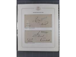 1569/1843 (ca.), aufgezogene Sammlung mit rund 150 Vorphila Briefen sowie einigen Dokumenten, Reisescheinen, etc., dabei blau