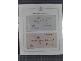 1569/1843 (ca.), aufgezogene Sammlung mit rund 150 Vorphila Briefen sowie einigen Dokumenten, Reisescheinen, etc., dabei blau