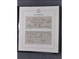1569/1843 (ca.), aufgezogene Sammlung mit rund 150 Vorphila Briefen sowie einigen Dokumenten, Reisescheinen, etc., dabei blau