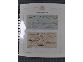 1569/1843 (ca.), aufgezogene Sammlung mit rund 150 Vorphila Briefen sowie einigen Dokumenten, Reisescheinen, etc., dabei blau