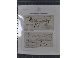 1569/1843 (ca.), aufgezogene Sammlung mit rund 150 Vorphila Briefen sowie einigen Dokumenten, Reisescheinen, etc., dabei blau