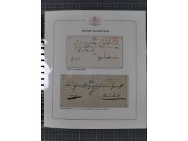 1569/1843 (ca.), aufgezogene Sammlung mit rund 150 Vorphila Briefen sowie einigen Dokumenten, Reisescheinen, etc., dabei blau
