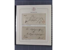 1569/1843 (ca.), aufgezogene Sammlung mit rund 150 Vorphila Briefen sowie einigen Dokumenten, Reisescheinen, etc., dabei blau