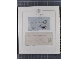 1569/1843 (ca.), aufgezogene Sammlung mit rund 150 Vorphila Briefen sowie einigen Dokumenten, Reisescheinen, etc., dabei blau