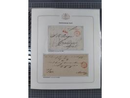 1569/1843 (ca.), aufgezogene Sammlung mit rund 150 Vorphila Briefen sowie einigen Dokumenten, Reisescheinen, etc., dabei blau