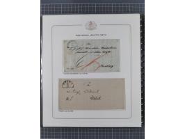 1569/1843 (ca.), aufgezogene Sammlung mit rund 150 Vorphila Briefen sowie einigen Dokumenten, Reisescheinen, etc., dabei blau