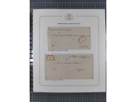 1569/1843 (ca.), aufgezogene Sammlung mit rund 150 Vorphila Briefen sowie einigen Dokumenten, Reisescheinen, etc., dabei blau