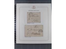 1569/1843 (ca.), aufgezogene Sammlung mit rund 150 Vorphila Briefen sowie einigen Dokumenten, Reisescheinen, etc., dabei blau