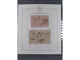 1569/1843 (ca.), aufgezogene Sammlung mit rund 150 Vorphila Briefen sowie einigen Dokumenten, Reisescheinen, etc., dabei blau